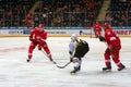 Maxim Tsyplakov 9 on the hockey game Royalty Free Stock Photo