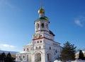 MOSCOW, RUSSIA - January, 2019: Nikolo-Perervinsky monastery in winter sunny day