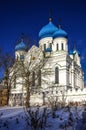 MOSCOW, RUSSIA - January, 2019: Nikolo-Perervinsky monastery in winter sunny day