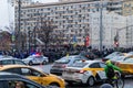 MOSCOW, RUSSIA - January 23, 2021: protests in the city, for the freedom of Navalny