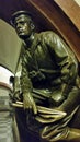 Sculpture of a signalman from the battleship `Marat` at the metro station `Revolution Square` in Moscow