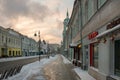 View of the Pyatnitskaya street after heavy snow