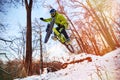 Winter cycling. Extreme riding on a mtb Royalty Free Stock Photo