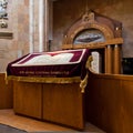 Torah reading place, holy of holies. interior of the memorial synagogue