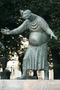 Moscow, Russia - July 24, 2008: Children Are the Victims of Adult Vices is a group of bronze sculptures created by Russian artist