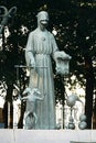 Moscow, Russia - July 24, 2008: Children Are the Victims of Adult Vices is a group of bronze sculptures created by Russian artist