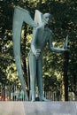 Moscow, Russia - July 24, 2008: Children Are the Victims of Adult Vices is a group of bronze sculptures created by Russian artist