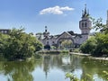 Moscow, Russia, July, 17, 2023. The entrance to the Moscow Zoo from the side of the Bolshoy Presnensky Pond