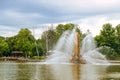 Fountain Golden Ear in the river Kamenka on VDNH park
