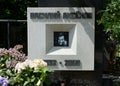 Grave Russian writer Vasily Aksenov at the Vagankovsky cemetery in Moscow