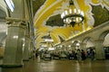 Komsomolskaya subway station in Moscow, Russia