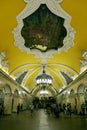 Komsomolskaya subway station in Moscow, Russia