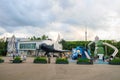 Model of the Soviet spacecraft Buran on VDNH park in Moscow