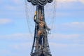 Moscow, Russia - July 30, 2018: Monument to russian Tsar Peter the Great on Moskva river in Moscow Royalty Free Stock Photo