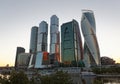 MOSCOW,RUSSIA, JULY 21, 2017: New skyscrapers business centre in Moscow city, Russia Royalty Free Stock Photo