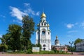 Moscow, Russia - July 29, 2018: Panoramic view of the Church-belltower in the name of the Resurrection of Christ and the Church of