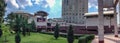 Panoramic view to building of Moscow International House of Music Royalty Free Stock Photo