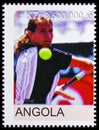 Postage stamp printed in Angola shows Steffi Graf, Sport legends serie, circa 2000 Royalty Free Stock Photo