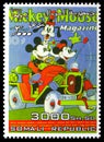 Postage stamp printed in Somalia shows Magazine, Mickey Mouse serie, circa 2004