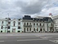 Moscow, Russia, July, 16, 2019. Prospect Mira, 39,41. Apartment house of P. P. Zolotov and city estate of E. A. Zarin,