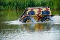 Show off-road capabilities Sherp and Sherp Max all-terrain vehicles in the Velyaminovo