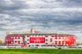 Moscow, Russia - July, 2017: View of the entrance of Otkrytie Arena. Home stadium of Spartak football team. FIFA world cup and con Royalty Free Stock Photo