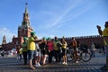 World Cup 2018, football fans on the Red Square in Moscow Royalty Free Stock Photo