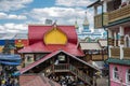 Courtyard in Izmaylovsky Kremlin in Moscow. Traditional Russian