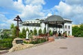 Moscow, Russia, June, 12, 2017, Cross in memory of all buried in the churchyard of St. Peter and Paul Church at the Yauza gates, Royalty Free Stock Photo