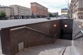 The entrance to an underground passageway in Moscow