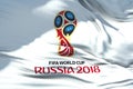 Moscow, Russia, June 14 2018, FIFA - waving fabric texture of th