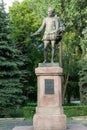 Moscow, Russia, June 15, 2013. Moscow Friendship Park. Monument to the writer Miguel Cervantes