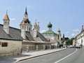 Moscow, Russia, June, 02, 2023. Historical temples and fragment of the museum \