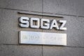 Moscow, Russia - June 17, 2019: Insurance group Sogaz. The sign on the office on Prospect Academician Sakharov in Moscow