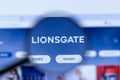 Moscow, Russia - 1 June 2020: Lionsgate website with logo , Illustrative Editorial Royalty Free Stock Photo