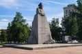 MOSCOW, RUSSIA - JUNE 20.2017: Memorial of the the great German revolutionary socialist Karl Marx on the Teatralnaya square.