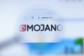 Moscow, Russia - 1 June 2020: Mojang website with logo , Illustrative Editorial