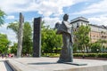 Moscow, Russia - June 02.2016. Monument to Nadezhda Krupskaya on Sretensky Boulevard Royalty Free Stock Photo