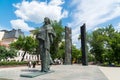 Moscow, Russia - June 02.2016. Monument to Nadezhda Krupskaya on Sretensky Boulevard Royalty Free Stock Photo