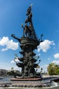 Monument to the Russian czar Peter the Great on a Bypass canal o Royalty Free Stock Photo