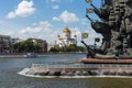 Monument to the Russian czar Peter the Great on a Bypass canal o Royalty Free Stock Photo