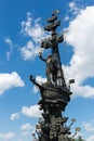 Monument to the Russian czar Peter the Great on a Bypass canal o Royalty Free Stock Photo