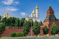 Moscow Kremlin cathedrals, wall  and towers Royalty Free Stock Photo