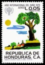Postage stamp printed in Honduras shows Children drawings, International Year of the Child serie, circa 1980