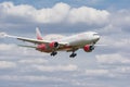 Rossiya EI-UNL airplane Boeing 777 is landing at Vnukovo International Airport