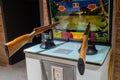 Soviet retro arcade shooting machine game for two players