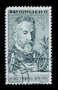 Czechoslovakia postage stamp shows portrait of Aurel Stodola, the Slovakian engineer, physicist and inventor, series, circa 1959