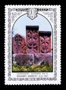 Khachkars carved stones, Armenia, the series `Armenian Architecture`, circa 1978