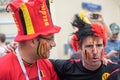 Two belgian sport fans in Moscow