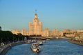 Moscow, view on the Moscow river and Stalinist skyscraper House